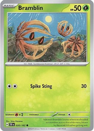 Bramblin 020/162 - Reverse Holofoil SV05 Temporal Forces - Common