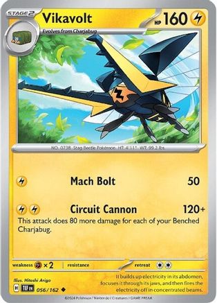 Vikavolt 056/162 - Reverse Holofoil SV05 Temporal Forces - Uncommon