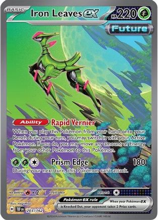Iron Leaves ex 203/162 - Holofoil SV05 Temporal Forces - Special Illustration Rare
