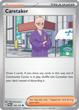 Caretaker 144/167 - Reverse Holofoil SV06 Twilight Masquerade - Common