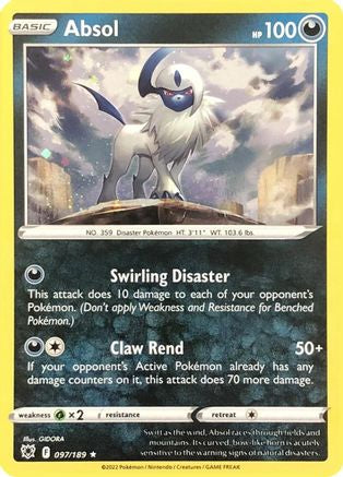 Absol (Cosmos Holo) 097/189 - Holofoil Miscellaneous Cards & Products - Rare