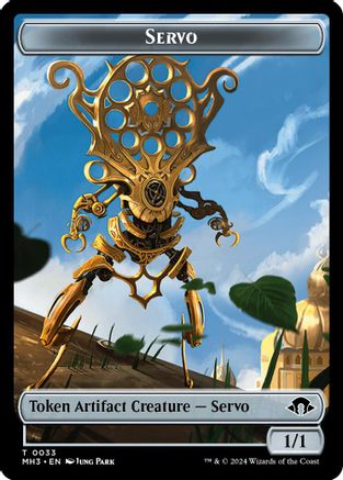 Servo // Cat Warrior Double-Sided Token (MH3-33 // 5) - Modern Horizons 3 Foil