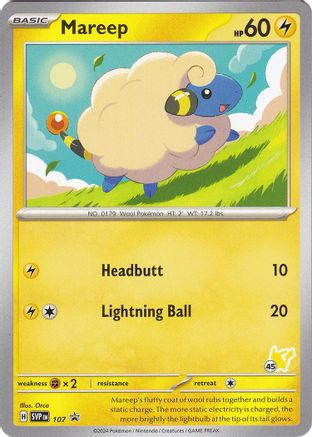Mareep - Pikachu 45 107 Battle Academy 2024 - Promo