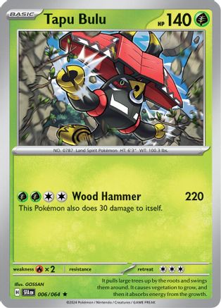 Tapu Bulu 006/064 - Holofoil SV Shrouded Fable - Rare