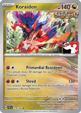 Koraidon 119/162 Prize Pack Series Cards - Rare