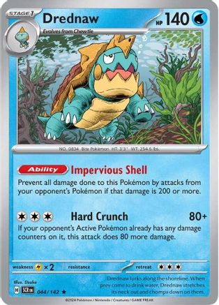 Drednaw 044/142 - Holofoil SV07 Stellar Crown - Rare