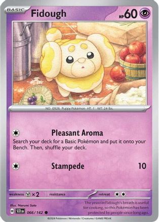 Fidough 066/142 - Reverse Holofoil SV07 Stellar Crown - Common