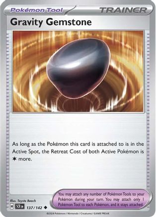 Gravity Gemstone 137/142 - Reverse Holofoil SV07 Stellar Crown - Uncommon