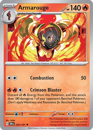 Armarouge 034/191 SV08 Surging Sparks - Uncommon
