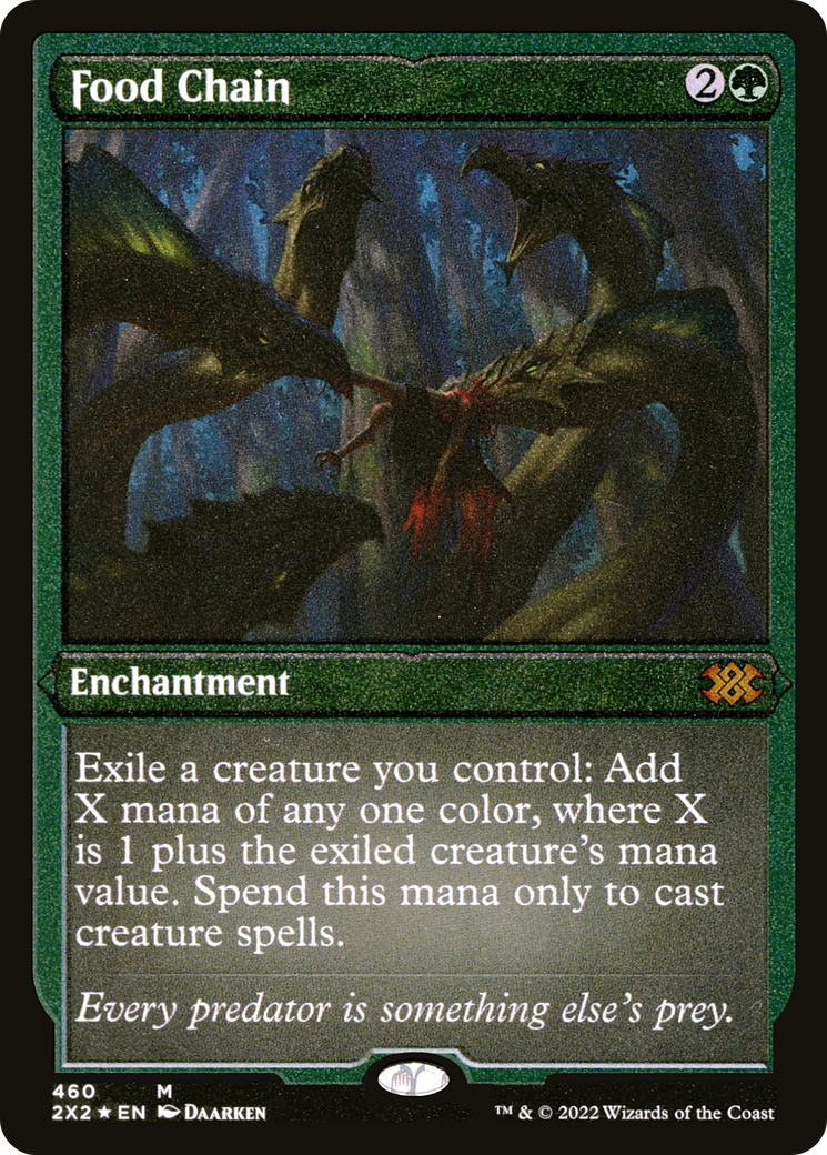 Food Chain (Foil Etched) (2X2-460) - Double Masters 2022 Foil
