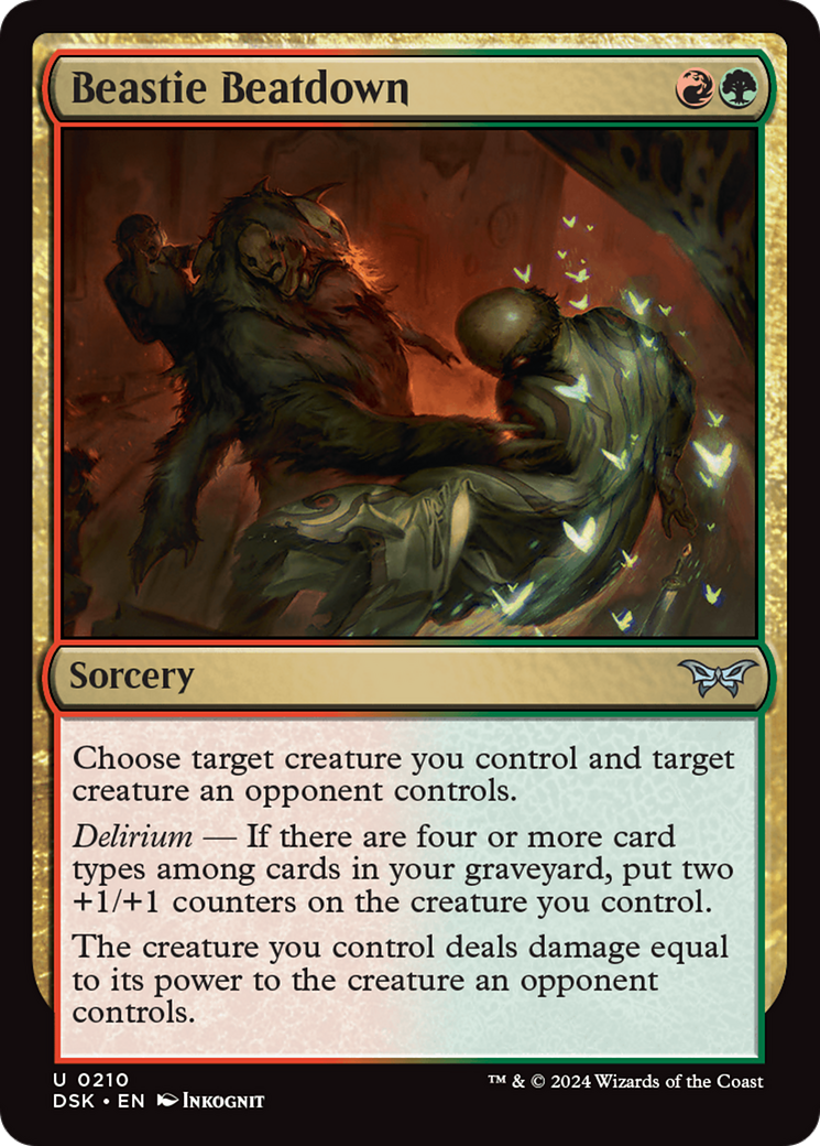 Beastie Beatdown (DSK-210) - Duskmourn: House of Horror Foil