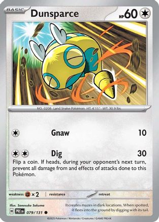 Dunsparce 079/131 - Reverse Holofoil SV Prismatic Evolutions - Common