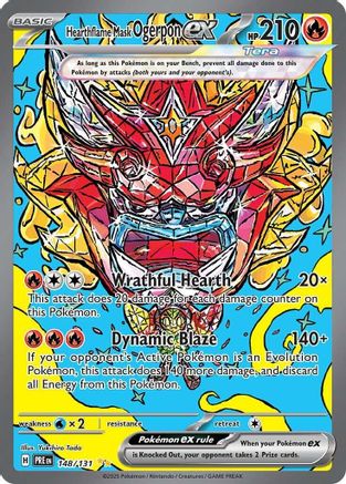 Hearthflame Mask Ogerpon ex 148/131 - Holofoil SV Prismatic Evolutions - Special Illustration Rare