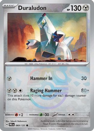 Duraludon (Master Ball Pattern) 069/131 - Holofoil SV Prismatic Evolutions - Common