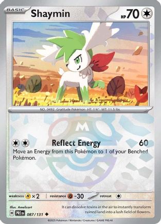 Shaymin (Master Ball Pattern) 087/131 - Holofoil SV Prismatic Evolutions - Uncommon
