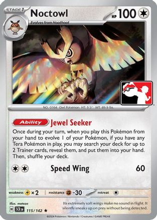Noctowl 115/142 - Holofoil Prize Pack Series Cards - Rare