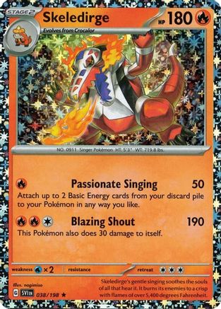 Skeledirge (Sparkle Holo) 038/198 - Holofoil Miscellaneous Cards & Products - Rare