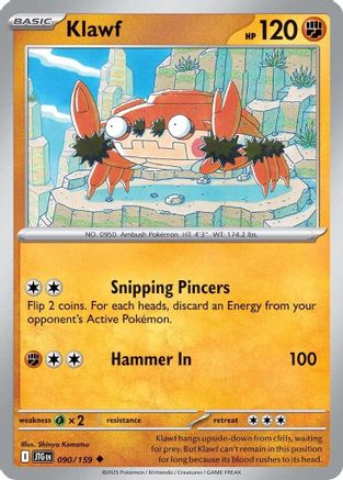 Klawf 090/159 - Reverse Holofoil SV09 Journey Together - Uncommon