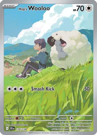 Hop's Wooloo 170/159 - Holofoil SV09 Journey Together - Illustration Rare