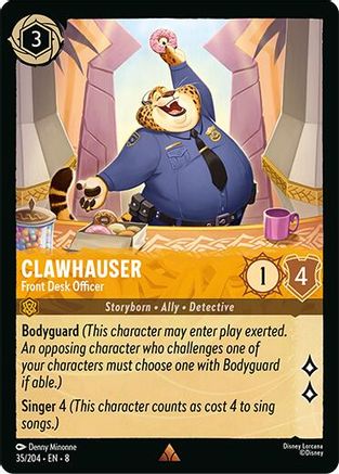 Clawhauser - Front Desk Officer (35/204) - Reign of Jafar Cold Foil
