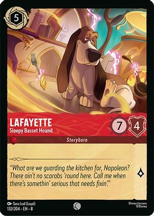 Lafayette - Sleepy Basset Hound (132/204) - Reign of Jafar Cold Foil