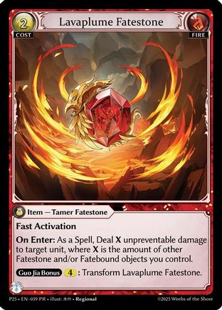 Lavaplume Fatestone // Firebird Trailblazer (059) - Promotional Cards
