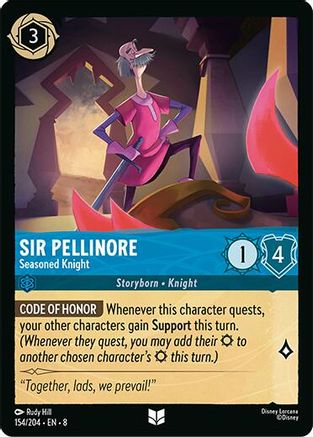 Sir Pellinore - Seasoned Knight (154/204) - Reign of Jafar Cold Foil