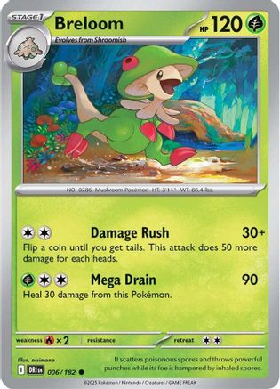 Breloom 006/182 SV10 Destined Rivals - Common