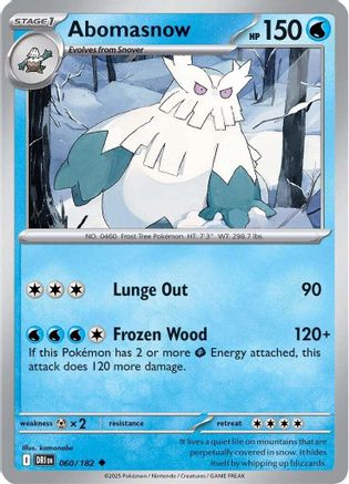 Abomasnow 060/182 - Reverse Holofoil SV10 Destined Rivals - Uncommon