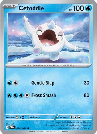 Cetoddle 064/182 - Reverse Holofoil SV10 Destined Rivals - Common