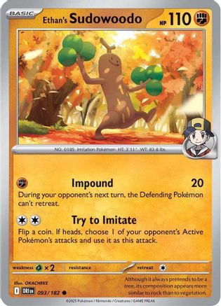 Ethan's Sudowoodo 093/182 SV10 Destined Rivals - Common
