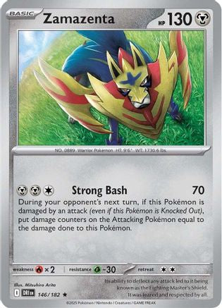 Zamazenta 146/182 - Reverse Holofoil SV10 Destined Rivals - Rare