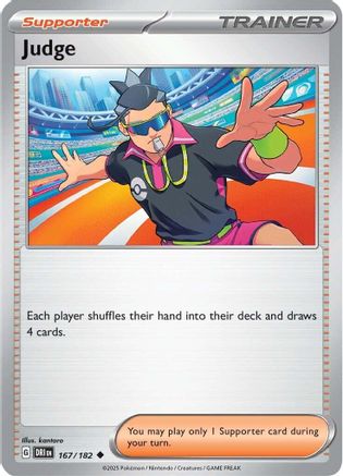 Judge 167/182 - Reverse Holofoil SV10 Destined Rivals - Uncommon