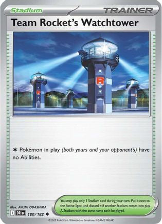 Team Rocket's Watchtower 180/182 - Reverse Holofoil SV10 Destined Rivals - Uncommon