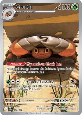 Crustle 186/182 - Holofoil SV10 Destined Rivals - Illustration Rare