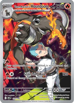 Team Rocket's Houndoom 191/182 - Holofoil SV10 Destined Rivals - Illustration Rare