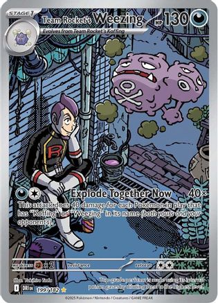 Team Rocket's Weezing 199/182 - Holofoil SV10 Destined Rivals - Illustration Rare