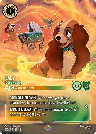 Lady - Decisive Dog (Enchanted) (205/204) - Reign of Jafar Holofoil