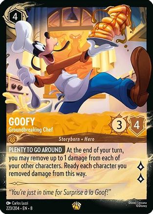 Goofy - Groundbreaking Chef (223/204) (223/204) - Illumineers Quest Palace Heist Cold Foil