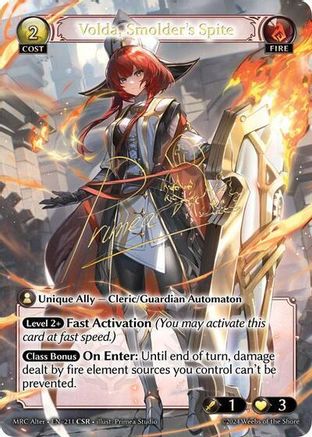 Volda, Smolder's Spite (CSR) (211) - Mercurial Heart Alter Edition Foil