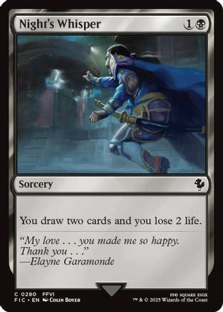 Night's Whisper (Surge Foil) (FIC-280) - Commander: FINAL FANTASY Foil