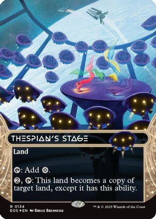 Thespian's Stage (0134) (Borderless) (Galaxy Foil) (EOS-134) - Edge of Eternities: Stellar Sights Foil