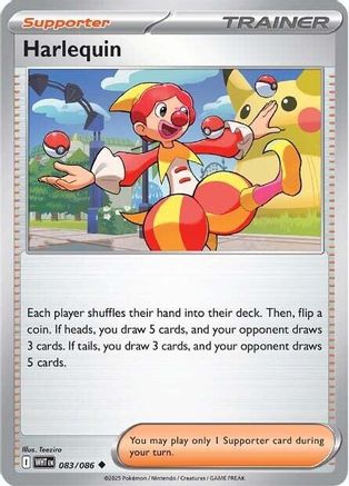 Harlequin 083/086 - Reverse Holofoil SV White Flare - Uncommon