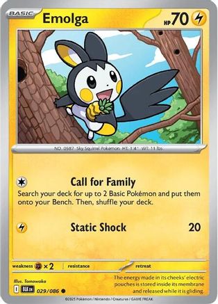 Emolga 029/086 SV Black Bolt - Common