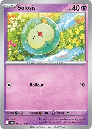 Solosis 037/086 - Reverse Holofoil SV Black Bolt - Common