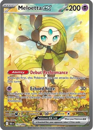 Meloetta ex 167/086 - Holofoil SV Black Bolt - Special Illustration Rare