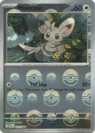 Minccino (Poke Ball Pattern) 075/086 - Holofoil SV Black Bolt - Common