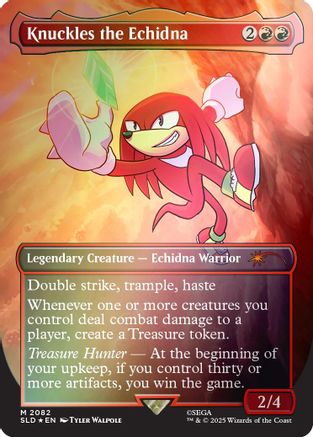 Knuckles the Echidna (Rainbow Foil) (SLD-2082) - Secret Lair Drop Series Foil