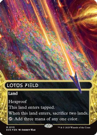Lotus Field (0113) (Borderless) (Galaxy Foil) (EOS-113) - Edge of Eternities: Stellar Sights Foil