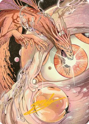 Nova Hellkite Art Card (40/54) (Gold-Stamped Signature) (AAEOE-040) - Art Series: Edge of Eternities